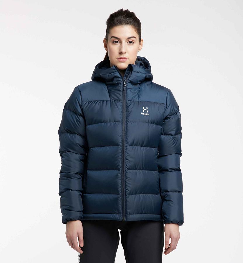 Haglöfs Bield Down Jacket Dark Blue For Womens TKHXA9582 Australia